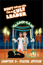 Load image into Gallery viewer, Cover of Chapter 3 shows Floyd and Mandy getting married on a beach, night time. This is the product page for the digital edition.

