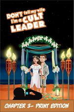 Load image into Gallery viewer, Cover of Chapter 3 shows Floyd and Mandy getting married on a beach, night time. This is the product page for the print edition.
